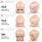 613 HD Lace Frontal Wig 13X4 13X6 360 Straight Lace Front Wig Human Hair 30 40 Inches 200% Density Brazilian Hair Wigs For Women