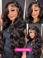 250 Density 100% Human Hair Body Wave 5x5 Glueless Lace Frontal Wigs 13x6 HD Lace Front Wig 40 Inch 13x4 Brazilian Black Clourse