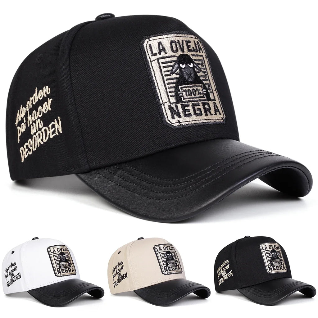 Unisex LA OVEJA NEGRA Letter Embroidery Baseball Caps Spring and Autumn Outdoor Adjustable Casual Hats Sunscreen Hat Sports Cap