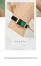 New LIGE Brand SUNKTA Women Watch Quadrate Quartz Waterproof ClockPersonality Fashion Female Quartz Wristwatch Relogio Feminino
