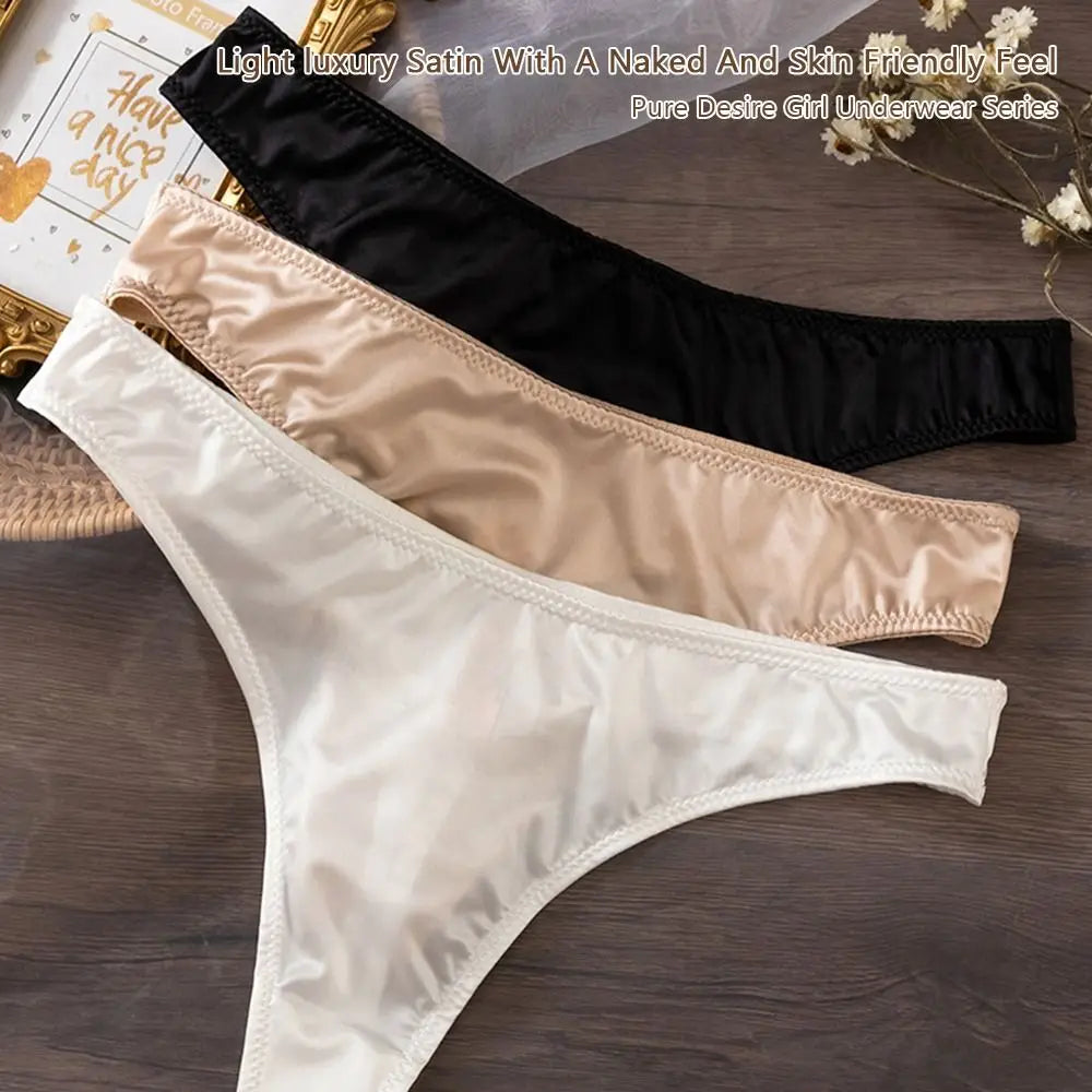 Fashion Stretchy Panties for Women Breathable Skin-friendly Ice Silk Panties Low Waist Soft Seamless Underwear Women Intimates