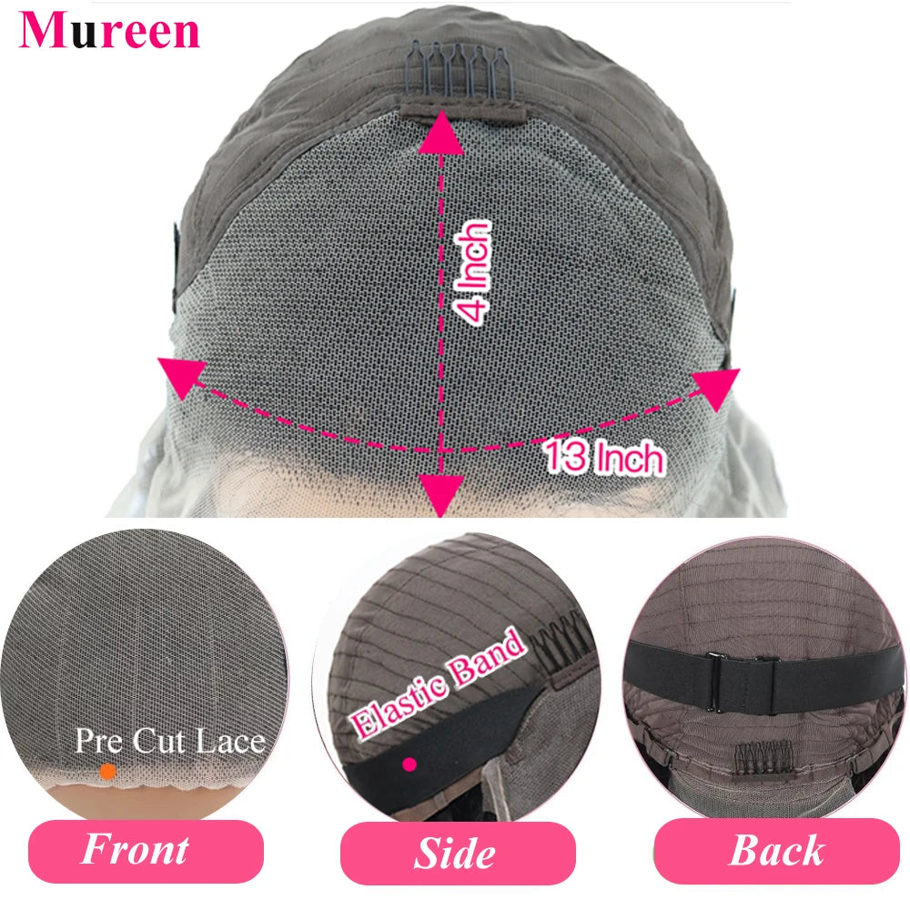 13x6 Body Wave Lace Front Wigs 100% Human Hair 250 Density Pre Plucked 13x4 HD Transparent Lace Frontal Wig Human Hair for Women
