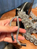 Crystal Rhinestones Diamond Woven Handmade Bag Strap For Handbag Purse Crossbody Shoulder Strap Glitter Belt Bag Accessories