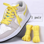 1pair Classic Basics AF1 Flat Shoelaces Sneakers Shoelace Canvas Shoes Basketball Shoe Laces Black White Color Shoes Accessories