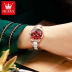 OLEVS Brand Ceramic Room Steel Strip Quartz Women's Watch 3605
