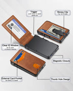 Hot Sale Men's Minimalist Card Holder Carbon Fiber for Pop RFID Wallet Anti-theft & Anti-rfid Leather Metal Aluminum Cash Folder