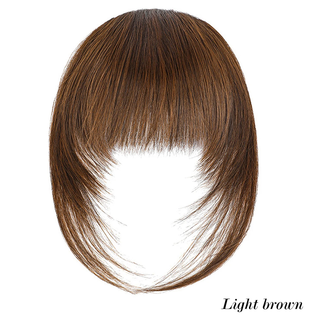 Synthetic high-level comic bangs wig women's forehead clip bangs heat-resistant natural black for daily use