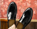Men's Shoes Business Casual Leather Shoes Genuine Leather Comfortable Soft Sole Low Cut Loafers British Style