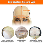 613 Glueless Wigs Human Hair 5x5 Lace Closure Wig Bone Straight Blonde Pre Plucked Glueless Wig Remy Human Hair Wigs Ready To Go