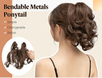 Synthetic Diy Claw Clip In Ponytail Hair Extensions Hairpiece Hair Bun Fake Black Blonde Natural Hair False Pigtail for Women