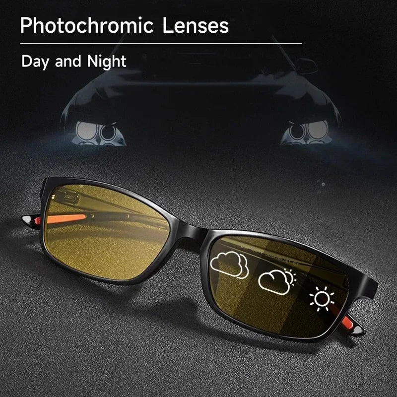 1/3pcs Photochromic Lenses Day Night Sunglasses Men Women Ultra Light Driving Sun Glasses Anti Glare Eyewear