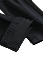 Skinny Fashion Men's Ripped Jeans Slim Breathable Soft Washed Streetwear Trousers Male Spring Autumn Elastic Hole Denim Pants