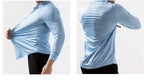 New Design Men's Solid Shirt Long Sleeve Autumn High Elasticity Casual Wrinkle Free No ironing Business Formal White Blue Social