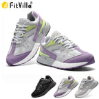 FitVille Extra Wide Women's Walking Shoes Wide Width Lightweight Sneakers for Flat Foot Plantar Fasciitis Heel Pain Relief