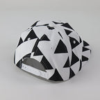 1PC DOPE Fabric triangle block print street dance hip-hop hat trend flat edge baseball hat men's and women's