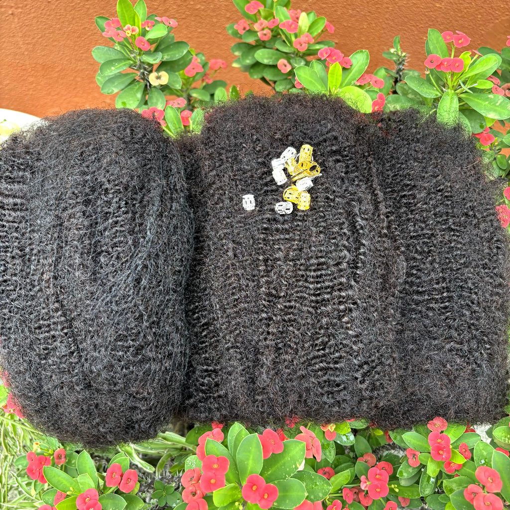 10-16Inch Natural 4C Afro Kinky Curly Bulk Human Hair Extensions No Weft Brazilian Remy Bulk for Locs Braiding Hair