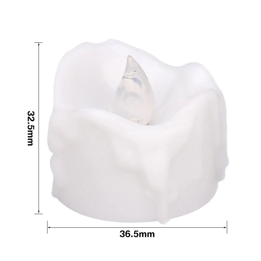 24/48pc Flameless Led Tea Lights with Timer 6 Hours On and 18 Hours Off in 24 Hours Cycle Automatically Flickering Candles Light