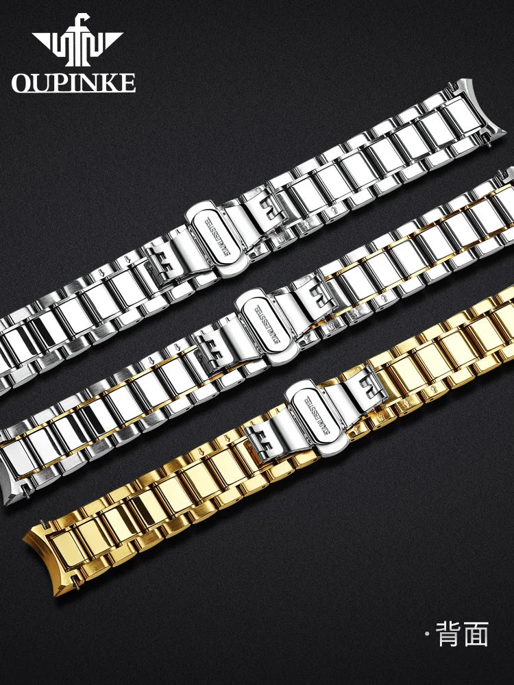 OUPINKE Original Stainless Steel Watchband for Men Watch Universal Watch Strap