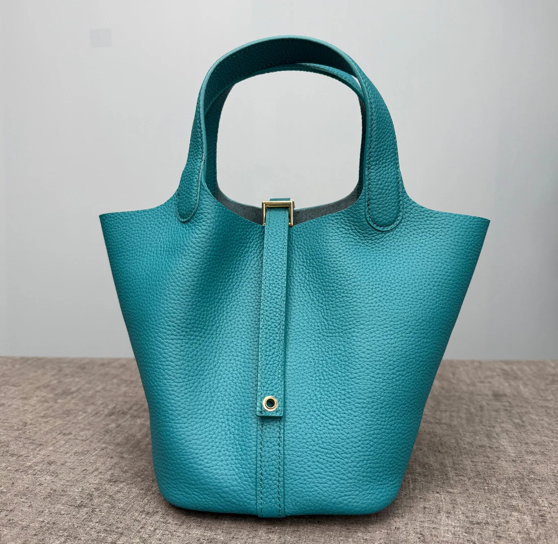 Brand Bucket Bag 18 22CM Women's Bags Trend 2026 Handbag Genuine Leather Luxury Designer Hand Bag Ladies New In Tote Bag