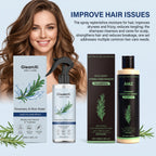 Rosemary Shampoo Set Hair Care Spray Herbal Shampoo with Hydrolyzed Keratin Plant Extract Hair Care Refreshing Hair Daily Use