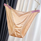 Plus-size Sexy Light Luxury Soft Smooth Underwear That Covers Hips Mid-waisted Triangle Pants Women's Cotton Crotch Breathable