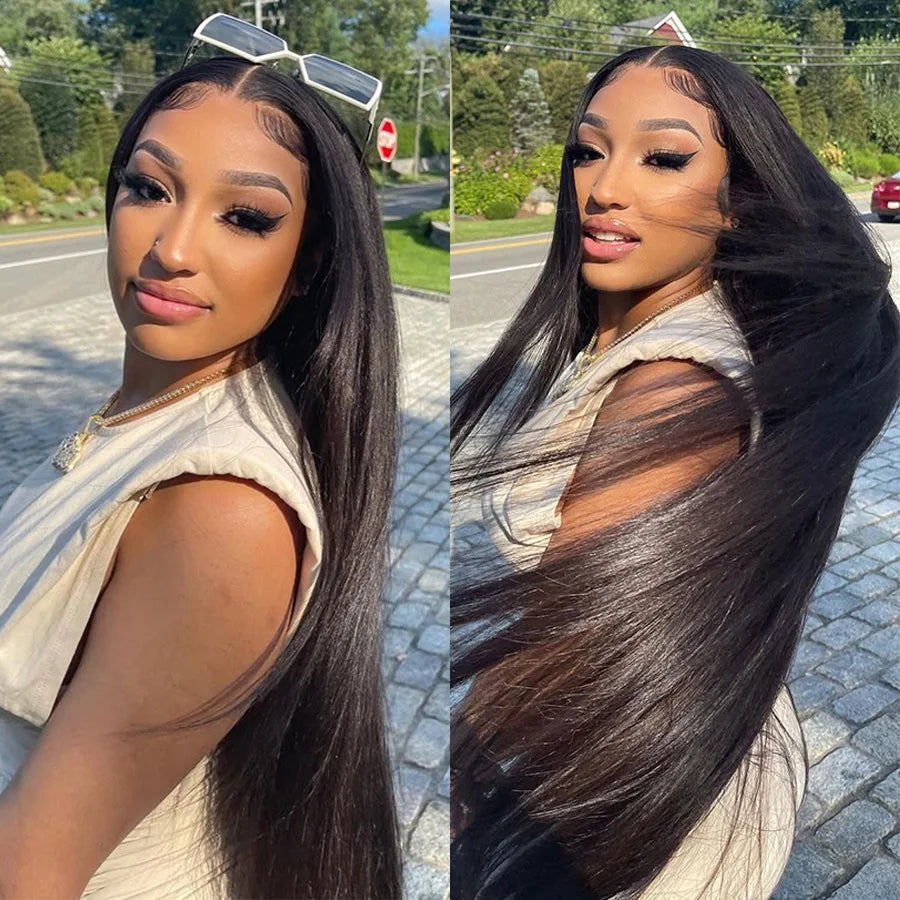 Straight Bundles With 4x4 Closure Brazilian Bundles With Closure Human Hair 5x5 2x6 HD Lace Closure Raw Human Hair Bundles Soft