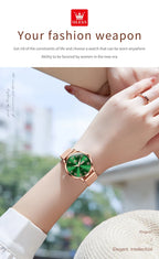 OLEVS 2920 Women's Watch Fashion Original Date Week Display Mesh Strap Roman Dial Luminous Ladies Quartz Wristwatch