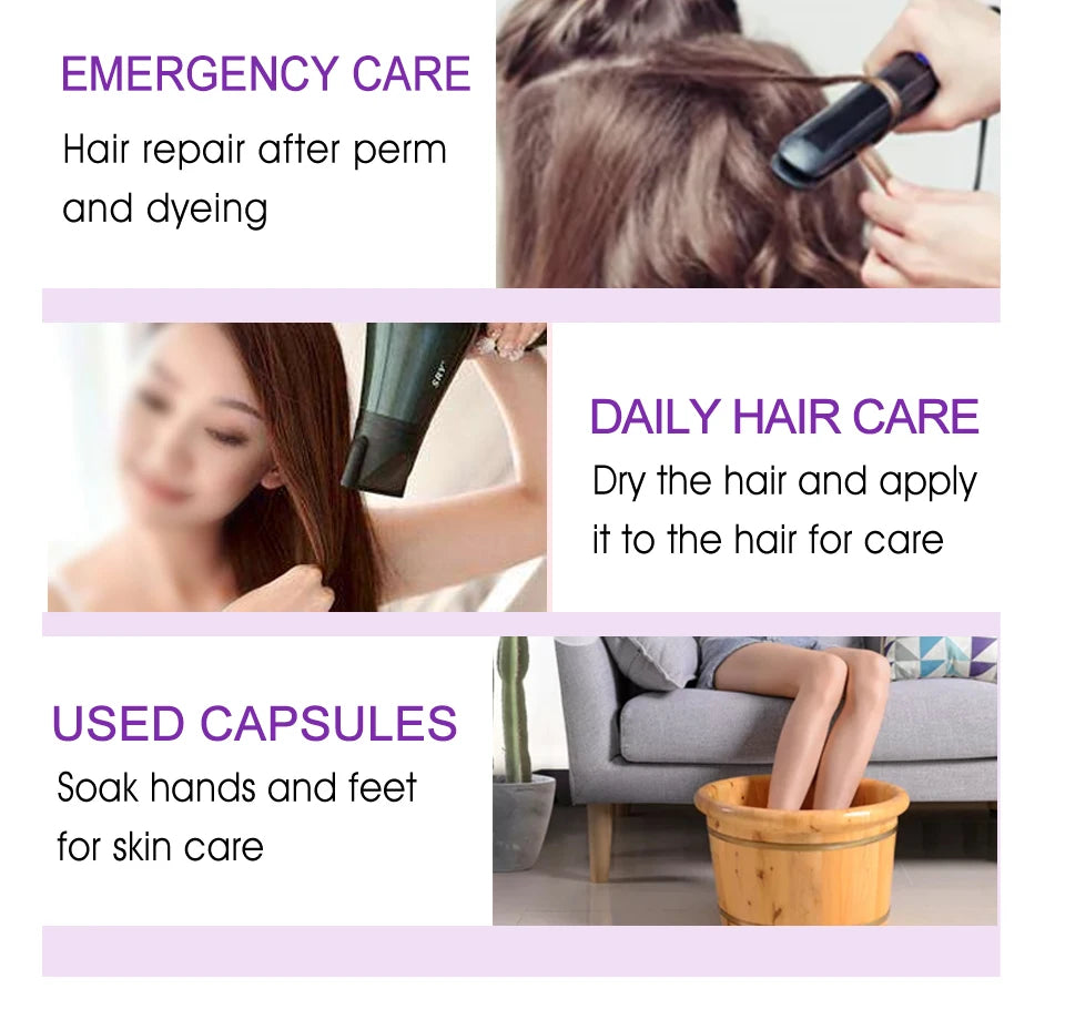 Mix Hair Vitamin Capsule Fast Repairing Maltreated Frizzy Hair Silky Moisturizing Hair Oil  Nourishing Keratin Complex Serum Oil