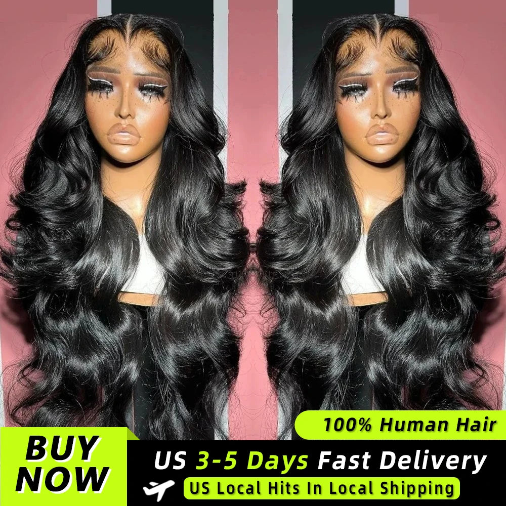 200% Real Density Body Wave 13x6 Hd Lace Frontal Wig ≥98% Human Hair 30 40 Inch 13x4 Hd PrePlucked Lace Front Wigs For Women 360