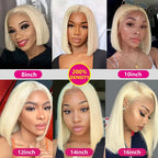 613 Straight 13x4 13x6 Lace Front Human Hair Bob Wig Pre Plucked Baby Hair 613 Blonde Short Bob Wig Remy Human Hair For Women