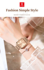 POEDAGAR Square Fashion Ladies Watch Waterproof Stainless Steel Mesh Watch For Woman Elegant Women's Quartz Watches Female Reloj