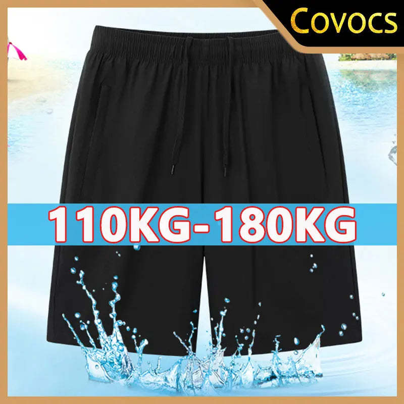 Plus Size 7XL-12XL Men's Summer Shorts Casual Baggy Short Pants 110kg-180kg Elastic Waist Joggers Trousers Male Boy Teen Clothes
