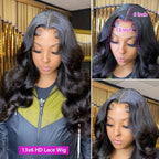 13x6 HD Lace Frontal Human Hair Wigs Body Wave Pre Plucked 13x4 Lace Front Wig Transparent Lace Front Human Hair Wig For Women