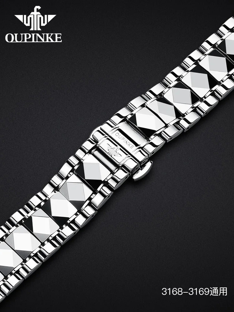 OUPINKE Original Stainless Steel Watchband for Men Watch Universal Watch Strap