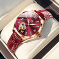 2026 New OLEVS Rose Gold Steel Women's Watches Luxury Brands Automatic Mechanical Watch For Women Fashion reloj para mujer