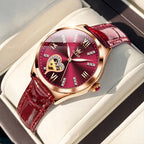 2026 New OLEVS Rose Gold Steel Women's Watches Luxury Brands Automatic Mechanical Watch For Women Fashion reloj para mujer