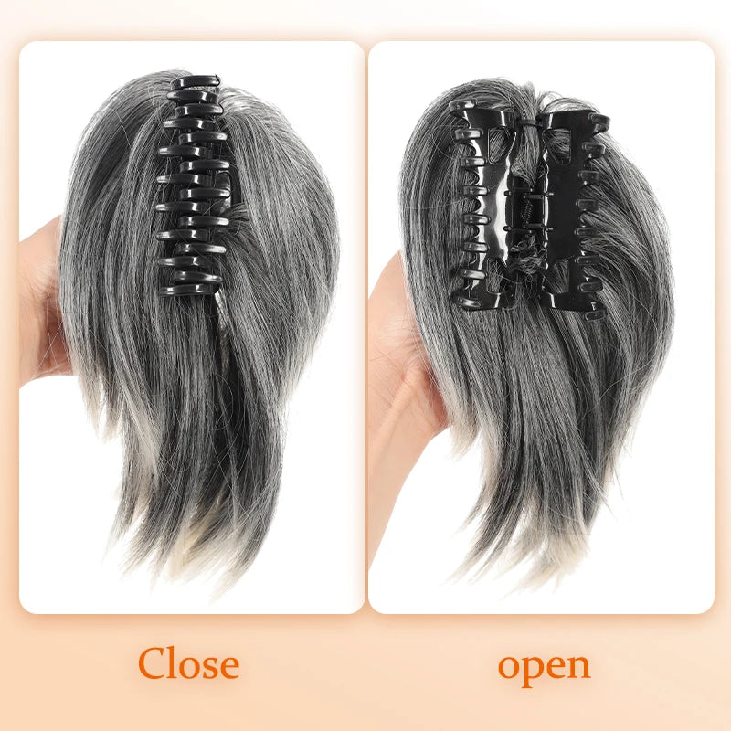 Pinch style messy chicken coop head wig ponytail bun bun bun head straight ponytail