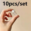 10pcs Clear Leak-Proof Travel Bottle for Makeup Remover & Lotion, Portable Dispenser with Flip-Top Essence Bottled Separately