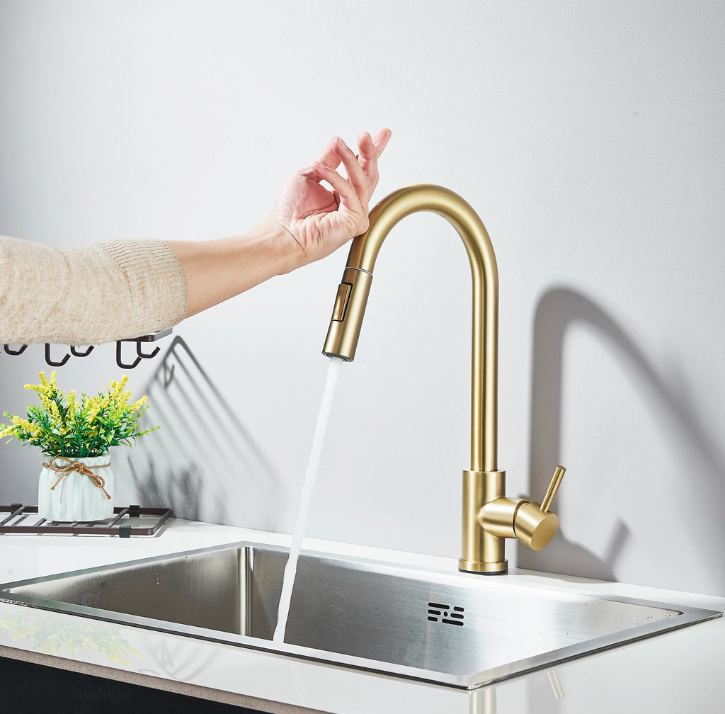 Pull Out Intelligent Touch Kitchen Sink Faucet With Hot And Cold Mixing Sink Faucet That Can Rotate 360 Degrees