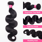12A Grade Brazilian Body Wave Human Hair Bundles Brazilian Virgin Hair 14-30 Inch Double Weft Remy Hair Bundles
