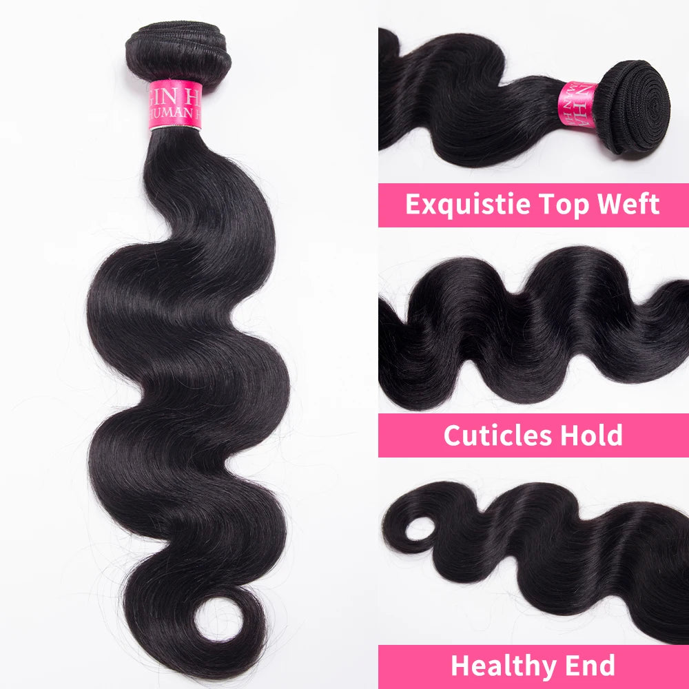 12A Grade Brazilian Body Wave Human Hair Bundles Brazilian Virgin Hair 14-30 Inch Double Weft Remy Hair Bundles