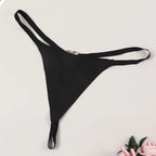 All New Adult Solid Heart Linked Thongs, Intimates Panties, Women's Sexy Lingerie & Underwear Crotchless G-string