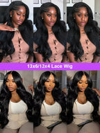 250 Density 100% Human Hair Body Wave 5x5 Glueless Lace Frontal Wigs 13x6 HD Lace Front Wig 40 Inch 13x4 Brazilian Black Clourse