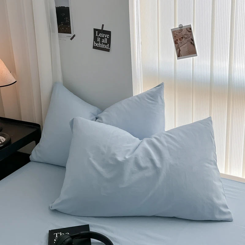 Cozy Bedding Set 3Pcs,1 Duvet Cover with Zipper Closure,2 Pillowcases,Solid Color,Super Soft, Machine Washable, Colorfast