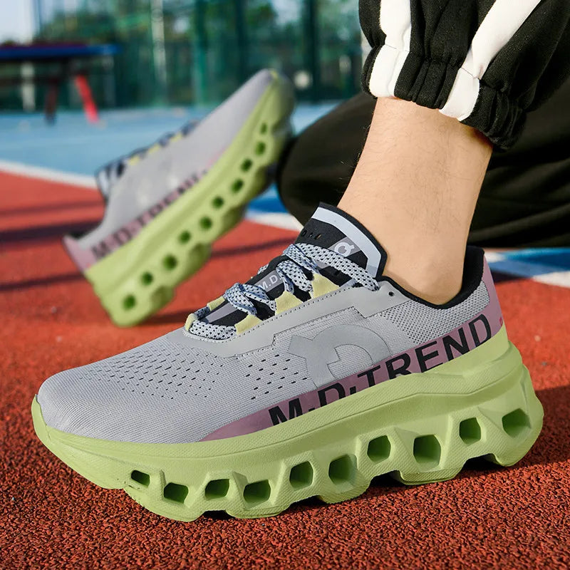 2025Male Cushioning Sneakers NonSlip Casual Sports Shoes Lightweight Men's Walking Running Shoes Hhollow Design Large Size 39-45