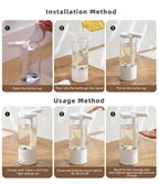 Kitchen 500ml Automatic Liquid Soap Dispenser USB Rechargeable Touchless Hand High Capacity Detergent Bathroom Dispenser