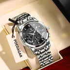 POEDAGAR Original Military Men Watches Waterproof Luminous Date Chronograph Man Watch Stainless Steel Men's Quartz Watches Reloj
