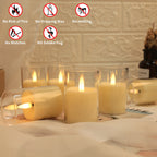 Flameless LED Electronic Candle with Remote Control LED Lighting with Flickering Flame Tea Lights Wedding Party Home Decor