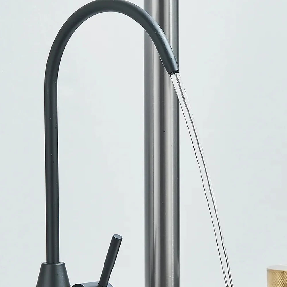 304 Stainless Steel Waterfall Kitchen Sink Large Single Slot Integrated Faucet Set Soap Dispenser/Pure Water/Cup Washer