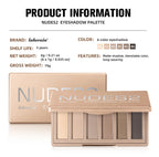 Naked 2 Basics Matte Neutral Eyeshadow Palette and Mirror Shadow Six Colors Contouring Neutral Eyeshadows Long-Lasting  Makeup